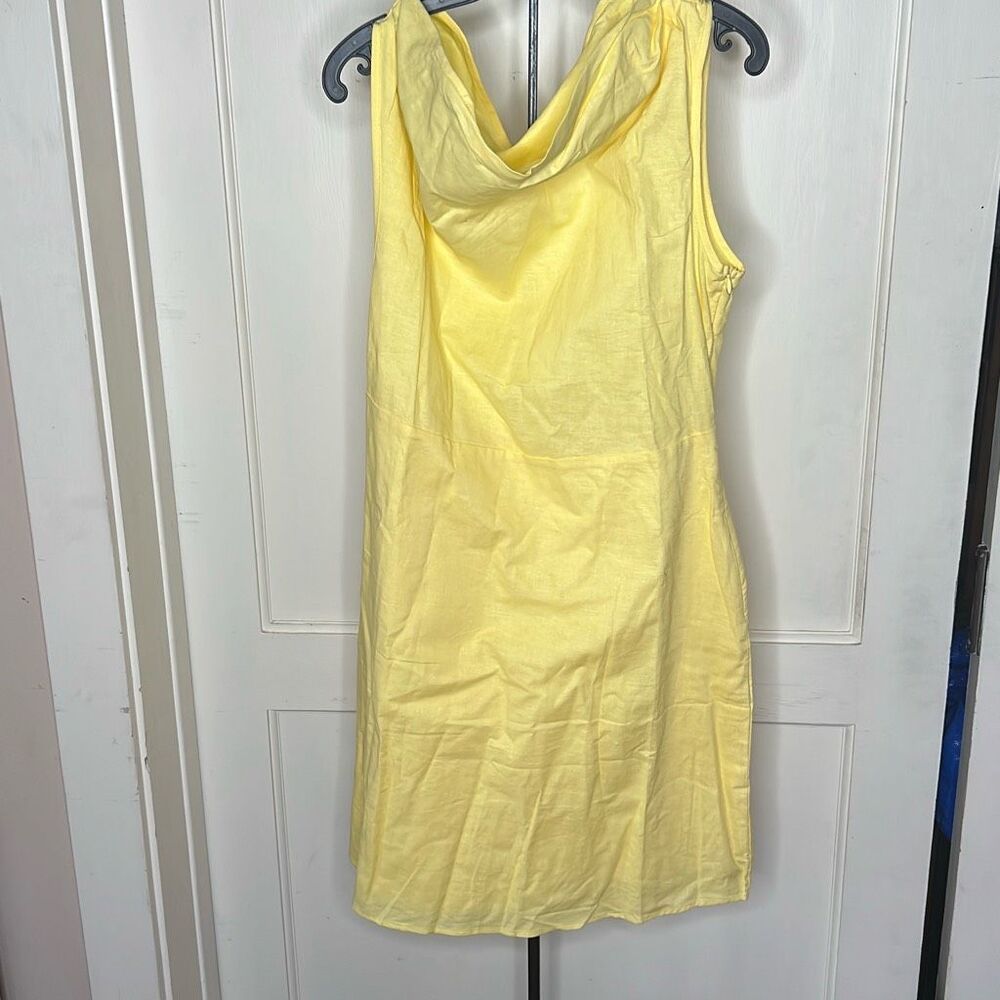 Petal & Pup CHRISSY LINEN MINI DRESS - BUTTER Yellow Nwot Size Large - Picture 1 of 5